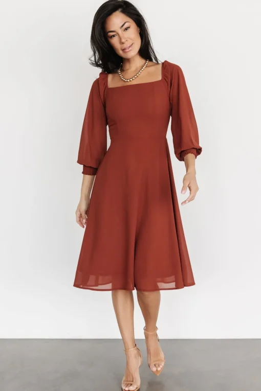 Elise Short Dress | Cinnamon