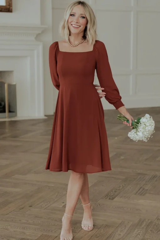 Elise Short Dress | Cinnamon