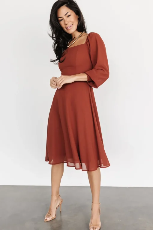 Elise Short Dress | Cinnamon