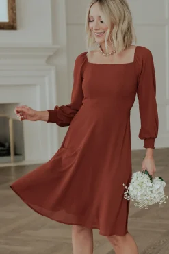 Elise Short Dress | Cinnamon