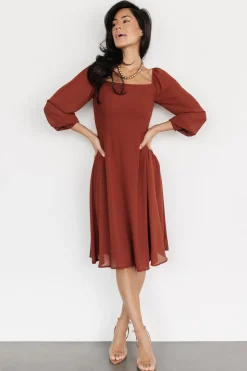 Elise Short Dress | Cinnamon