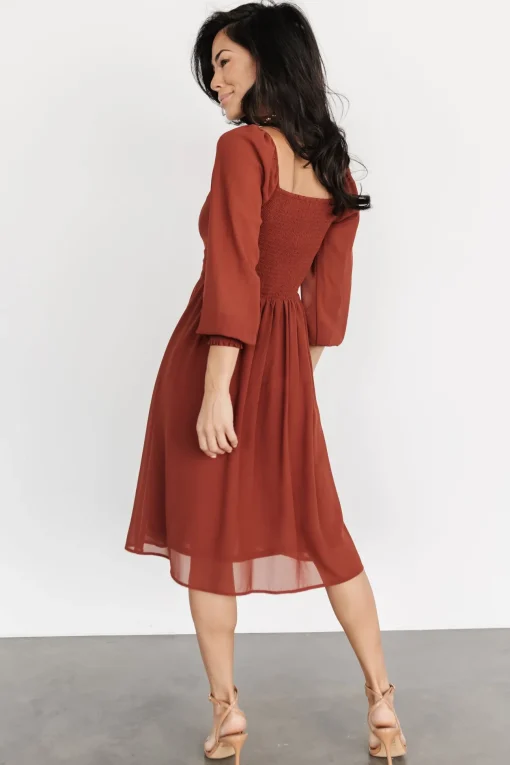 Elise Short Dress | Cinnamon