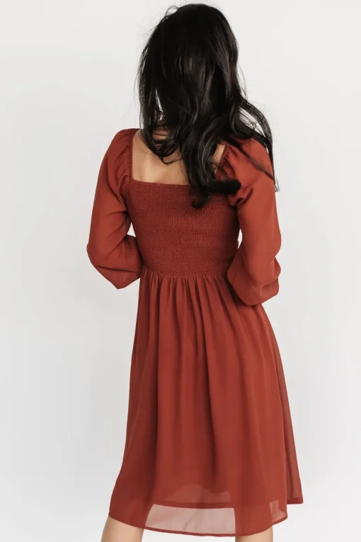Elise Short Dress | Cinnamon