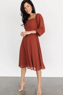 Elise Short Dress | Cinnamon