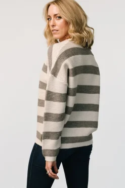 Ellington Knit Sweater | Cream + Gray