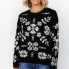 Elsa Sweater | Black + Off White