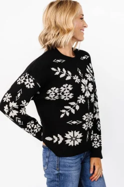 Elsa Sweater | Black + Off White