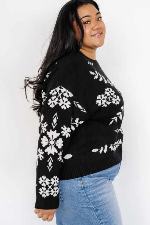 Elsa Sweater | Black + Off White