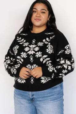 Elsa Sweater | Black + Off White