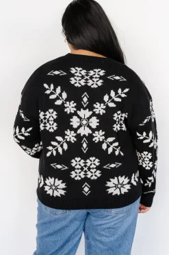 Elsa Sweater | Black + Off White