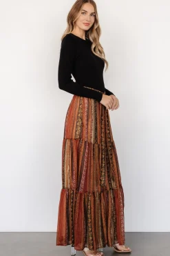 Emryn Sweater Dress | Black + Multi Print