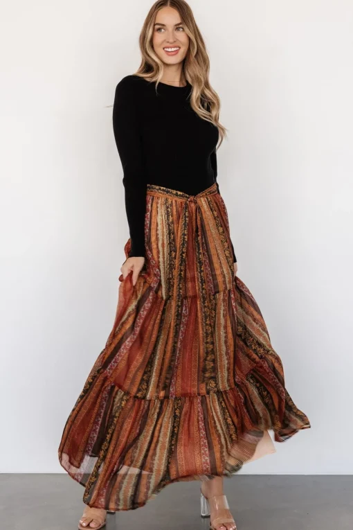 Emryn Sweater Dress | Black + Multi Print