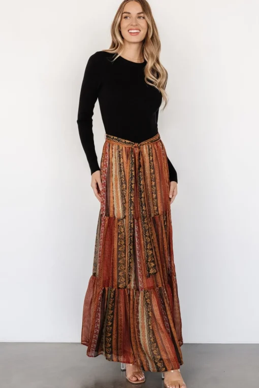 Emryn Sweater Dress | Black + Multi Print