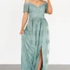 Esperanza Tulle Embroidered Maxi Dress | Sage