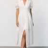 Esther Eyelet Midi Dress | Off White