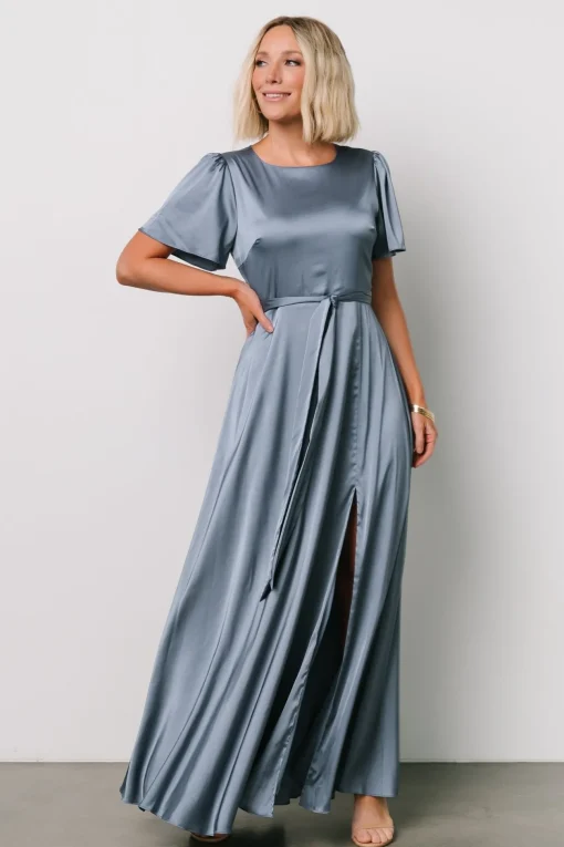 Fabric Swatch - Agnes Satin | Whisper Blue