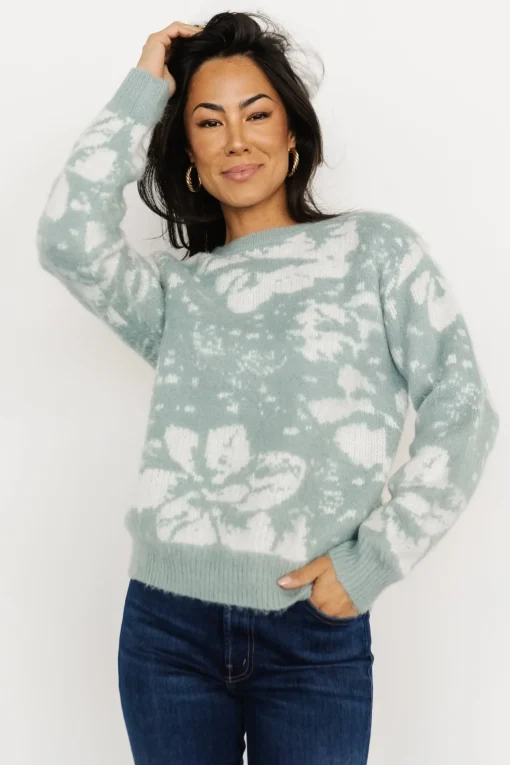Fairbanks Sweater | Blue Sage Print