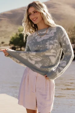 Fairbanks Sweater | Blue Sage Print