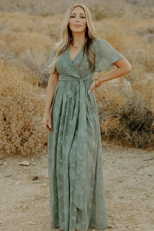 Faye Maxi Dress | Eucalyptus