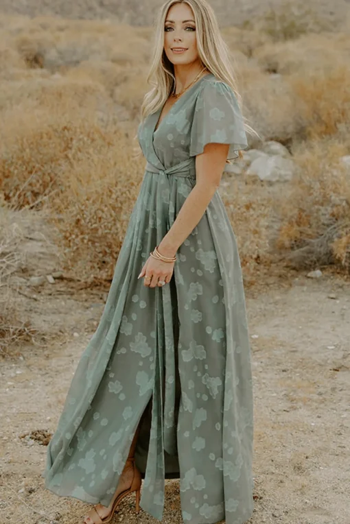 Faye Maxi Dress | Eucalyptus