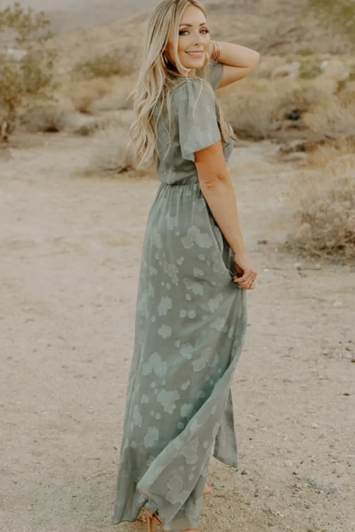 Faye Maxi Dress | Eucalyptus