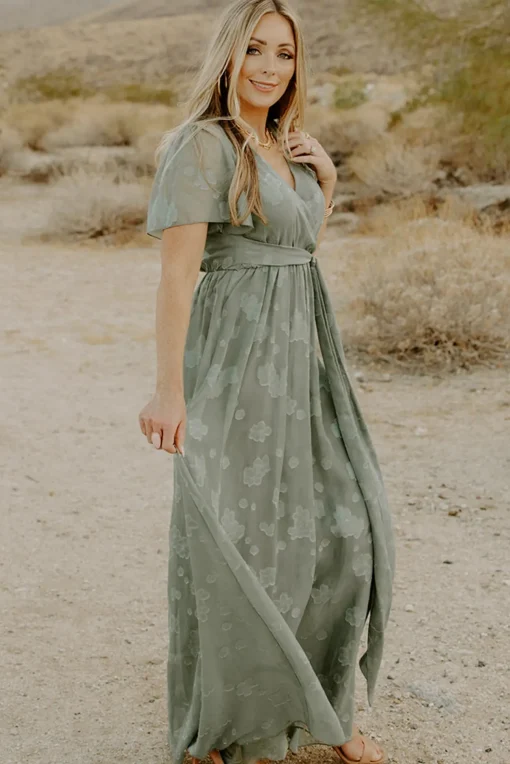 Faye Maxi Dress | Eucalyptus