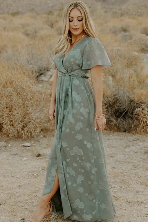 Faye Maxi Dress | Eucalyptus