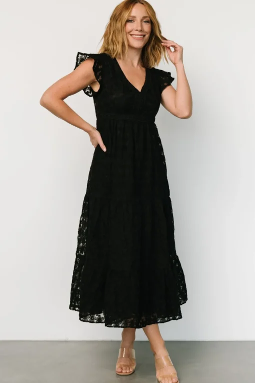 Ferrara Lace Maxi Dress | Black