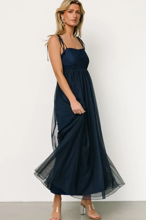 Fiona Tulle Maxi Dress | Midnight Blue