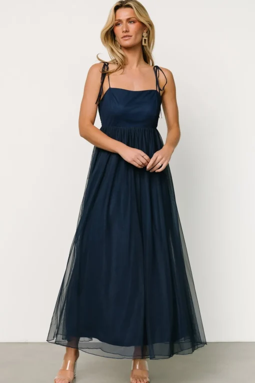 Fiona Tulle Maxi Dress | Midnight Blue
