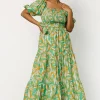 Forsythe Smocked Maxi Dress | Green Print