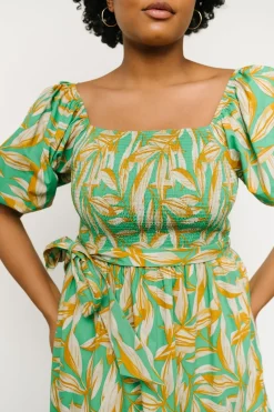 Forsythe Smocked Maxi Dress | Green Print