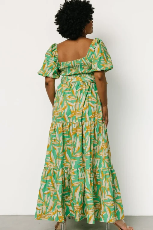 Forsythe Smocked Maxi Dress | Green Print