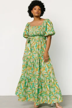 Forsythe Smocked Maxi Dress | Green Print