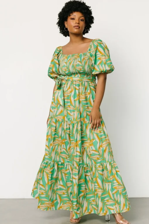 Forsythe Smocked Maxi Dress | Green Print