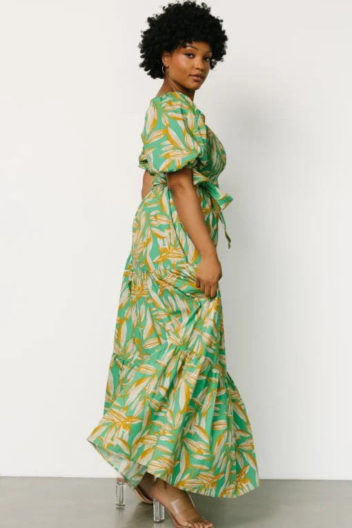 Forsythe Smocked Maxi Dress | Green Print