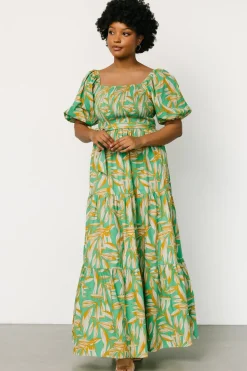 Forsythe Smocked Maxi Dress | Green Print