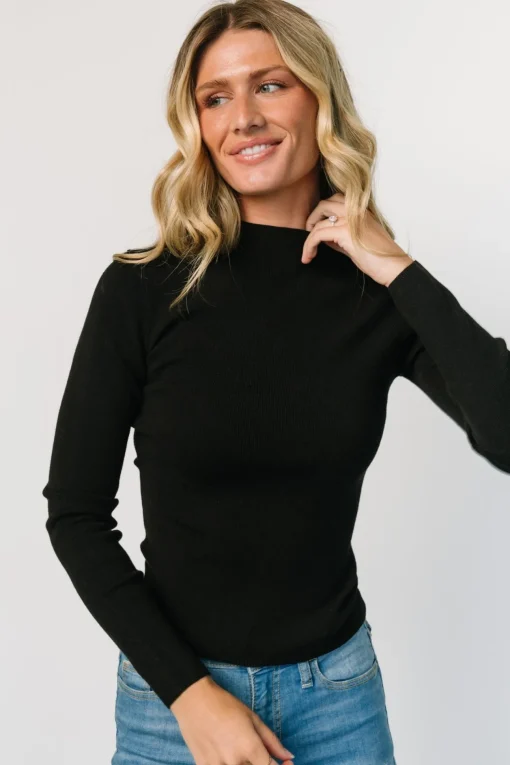 Frances Knit Top | Black
