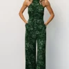 Freya Halter Jumpsuit | Emerald Floral