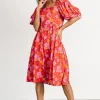 Gabbie Short Dress | Red Multi Floral