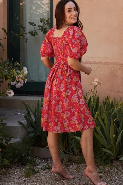 Gabbie Short Dress | Red Multi Floral