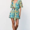 Gibson Romper | Blue + Green Multi