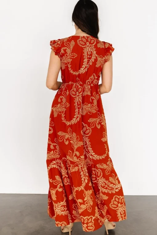 Ginger Button Down Maxi Dress | Rust + Ivory