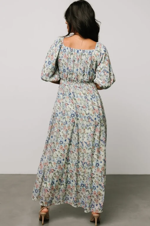 Ginny Maxi Dress | Light Green Floral