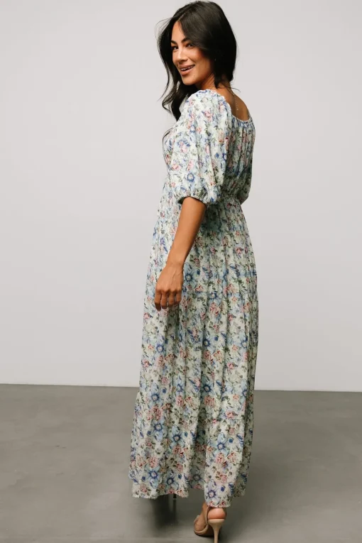 Ginny Maxi Dress | Light Green Floral