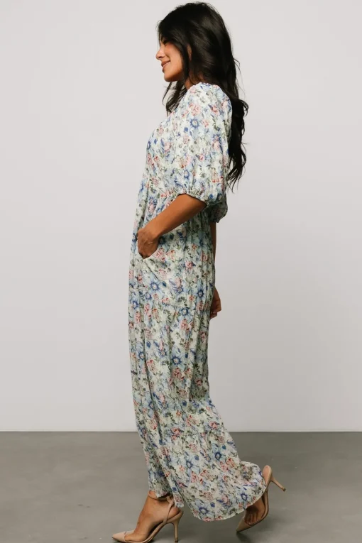 Ginny Maxi Dress | Light Green Floral