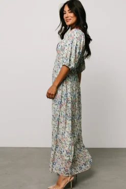 Ginny Maxi Dress | Light Green Floral