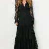 Gloria Lace Maxi Dress | Black