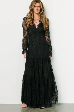 Gloria Lace Maxi Dress | Black