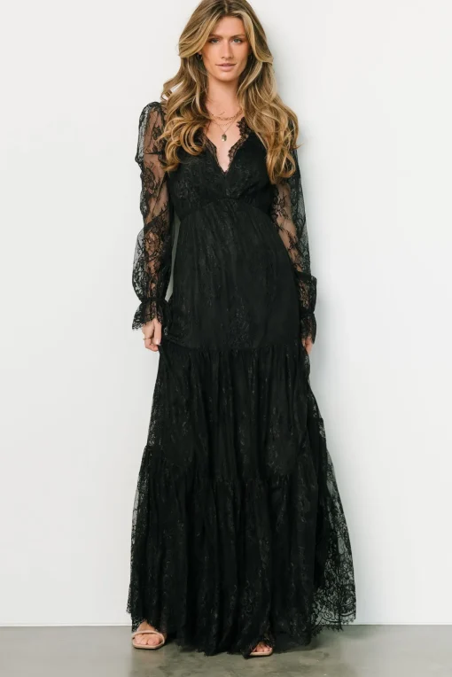 Gloria Lace Maxi Dress | Black